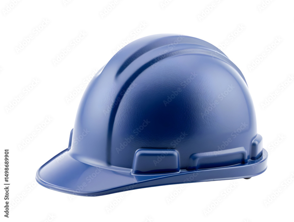 A blue engineer helmet on transparent background A blue engineer helmet on transparent background