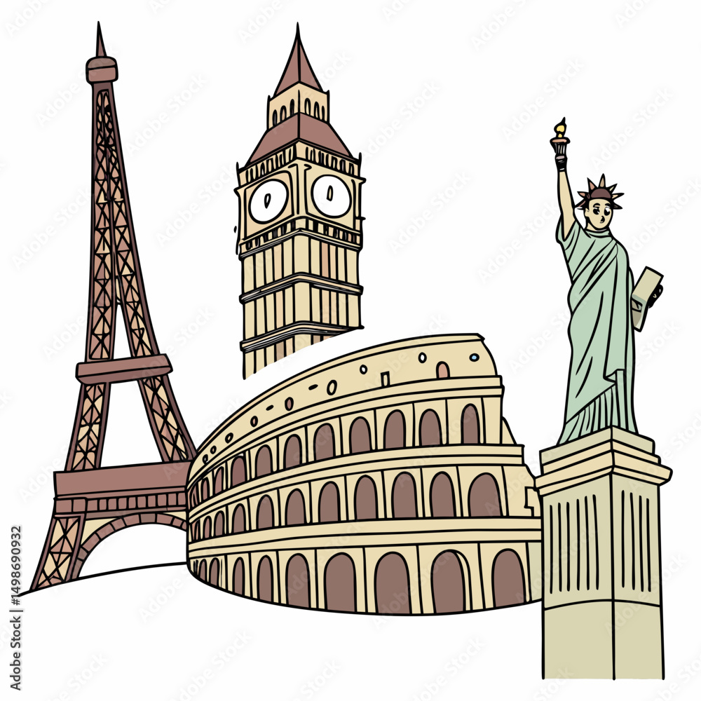 Obraz premium paris icon vector image