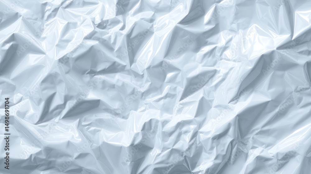 Obraz premium Abstract Light Blue Crumpled Plastic Texture