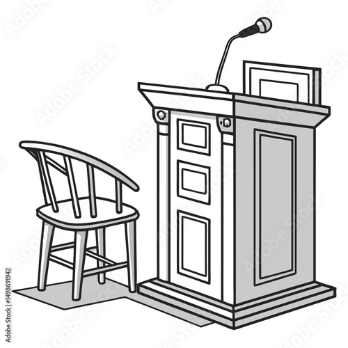 podium icon vector image