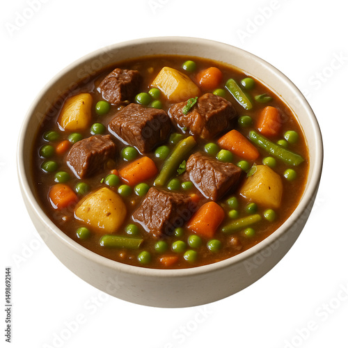 beef stew with vegetables and spices isolated on transparent or white background png
