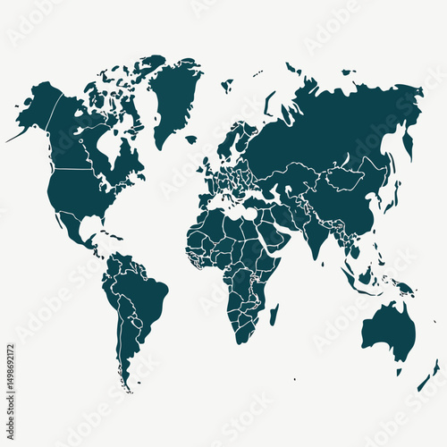 world map icon vector image