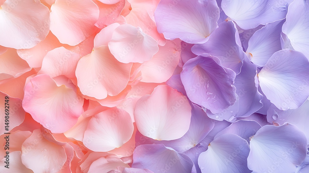 Obraz premium Soft pastel flower petals in pink and lavender hues