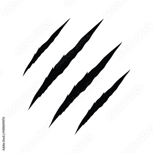 This image showcases three distinct claw marks against a plain white backdrop.