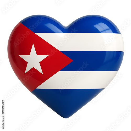 Free Download Cuban Flag Heart: Show Your Love for Cuba - GFXLoad
