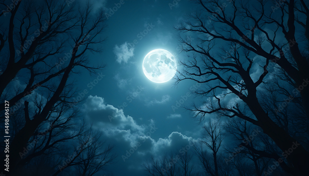 Naklejka premium halloween night background