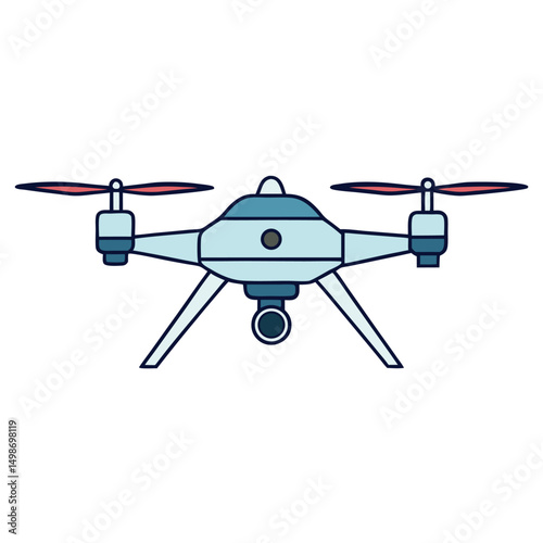 vector illustration of a drone