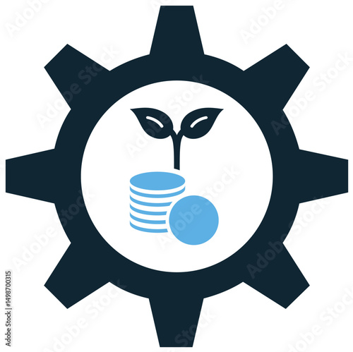 Investment management icon vector for asset growth, portfolio handling, and finance planning. Ideal for wealth control UI, fund strategy, and business financial apps.