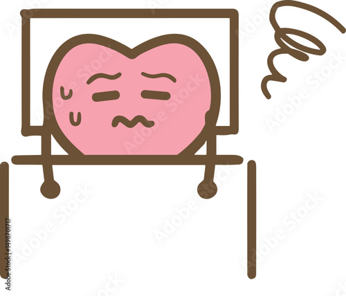 眠れないメンタルのイラスト