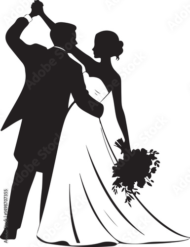 Bride & Groom SVG – Romantic Wedding Silhouette Design

Wedding Couple Vector – Elegant Clipart for Marriage Themes

Bridal Silhouette SVG – Bride and Groom for Invitations & Gifts

Romantic Couple Cl