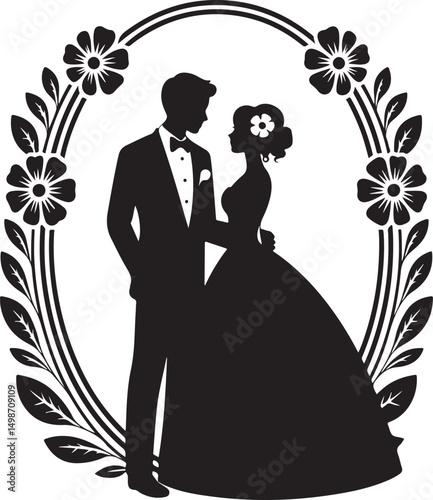 Bride & Groom SVG – Romantic Wedding Silhouette Design

Wedding Couple Vector – Elegant Clipart for Marriage Themes

Bridal Silhouette SVG – Bride and Groom for Invitations & Gifts

Romantic Couple Cl