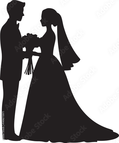Bride & Groom SVG – Romantic Wedding Silhouette Design

Wedding Couple Vector – Elegant Clipart for Marriage Themes

Bridal Silhouette SVG – Bride and Groom for Invitations & Gifts

Romantic Couple Cl