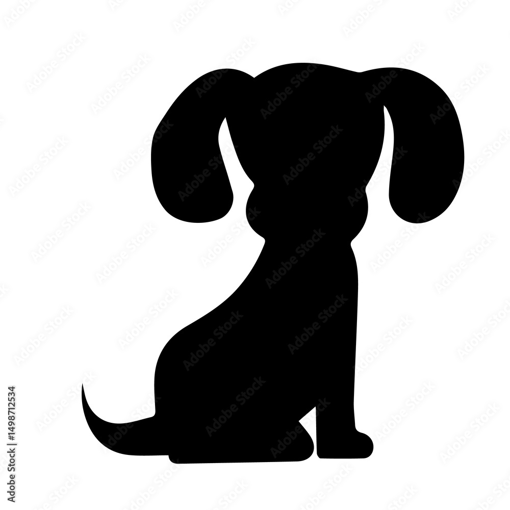 Obraz premium dog shadow design for templates.