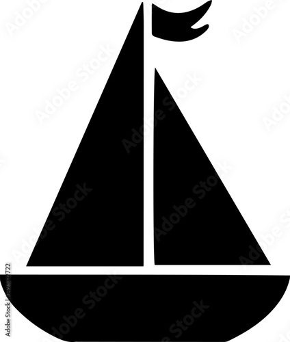 sailboat shadow design for templates.