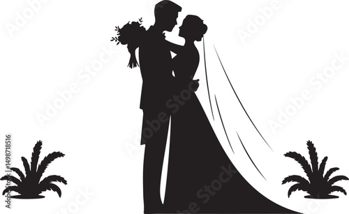 Bride & Groom SVG – Romantic Wedding Silhouette Design

Wedding Couple Vector – Elegant Clipart for Marriage Themes

Bridal Silhouette SVG – Bride and Groom for Invitations & Gifts

Romantic Couple Cl