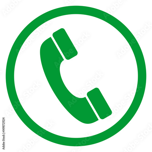 symbol icon phone circle Green