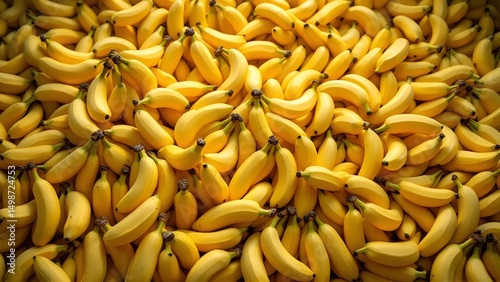 A large pile of ripe yellow bananas ready to eat