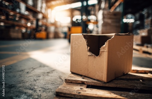 Damaged Cardboard Box Warehouse