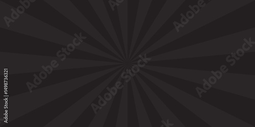 Abstract background with sunburst pattern design. Vintage black and gray gradient sunrays illustration swirl grunge backdrop line texture background.	