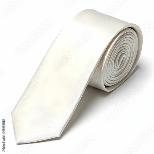 elegant white tie displayed against a plain background