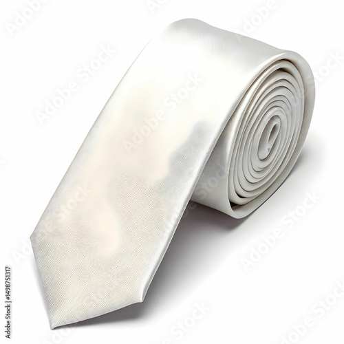 elegant white tie displayed against a plain background