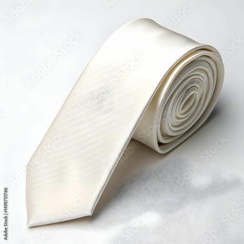 elegant white tie displayed against a plain background