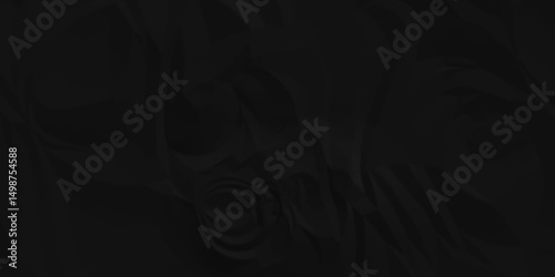 Dark black crumpled paper background. old paper wrinkle texture pattern. cardboard wrinkled arts craft and Seamless black crumpled paper.	