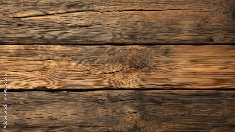 Weathered wood background showcases rustic planks and natural grain patterns ideal for textures and carpentry projects