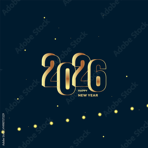 Elegant 2026 New Year Design Golden Number Celebration