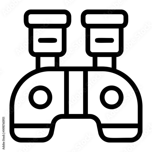 Binoculars View Line Icon