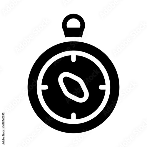 Compass Navigation Solid Icon