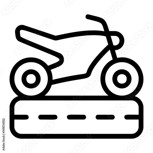 Motorcycle Adventure Line Icon