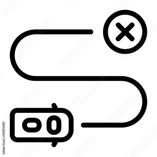 Road Trip Car Line Icon