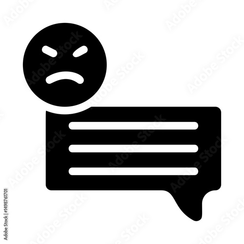 Angry Message Solid Icon