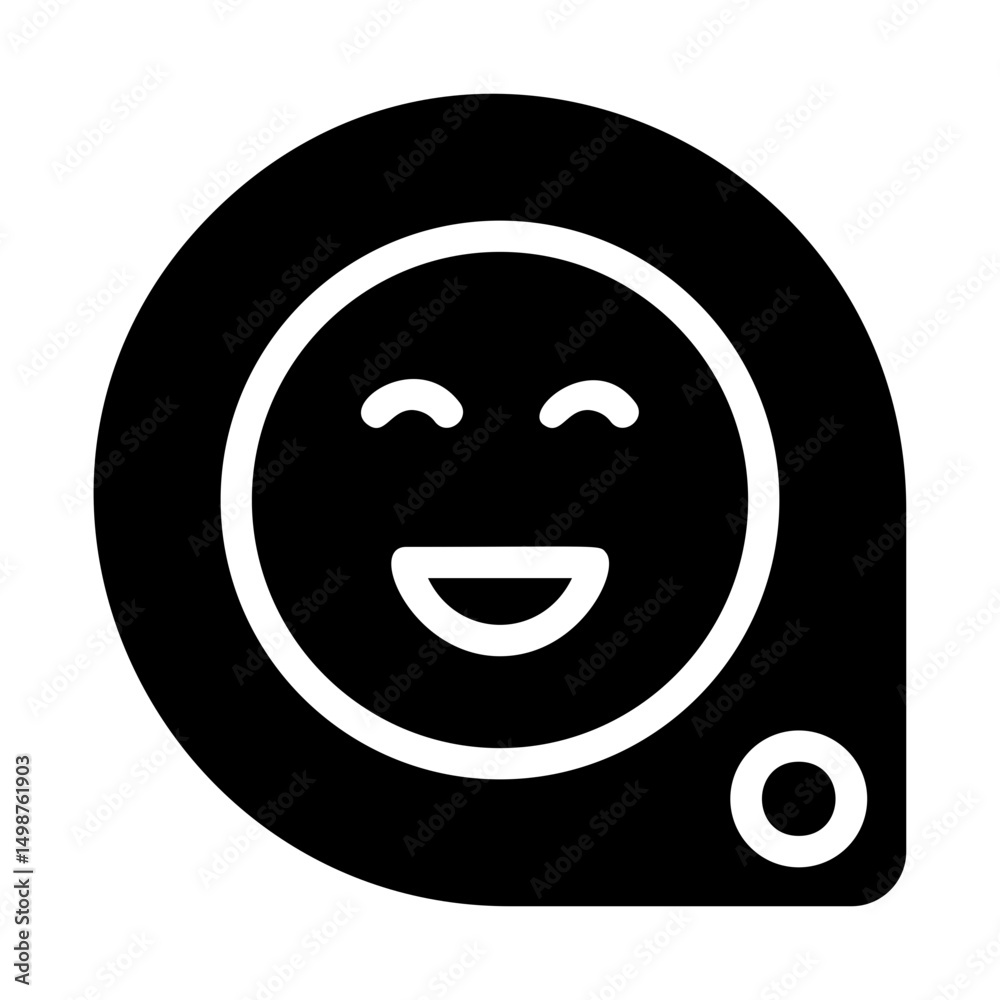 Fototapeta premium Laughing Message Solid Icon