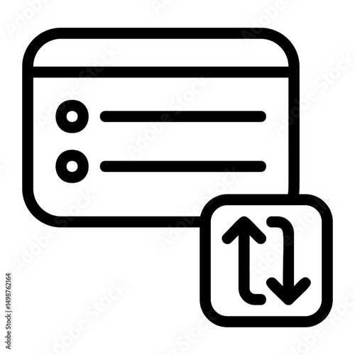 Retweet Post Line Icon