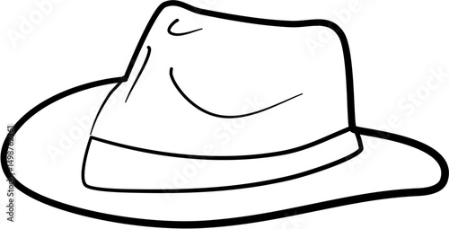 Hat Illustration coloring page
