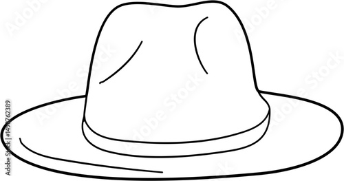 Hat Illustration coloring page
