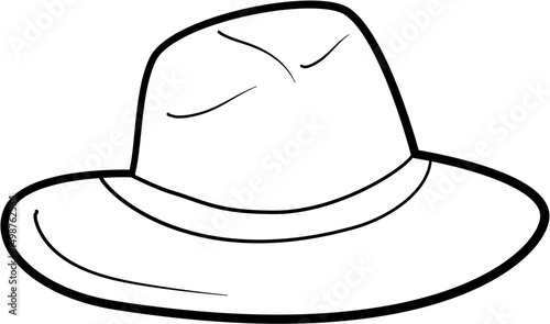 Hat Illustration coloring page
