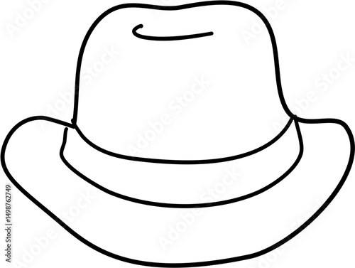 Hat Illustration coloring page