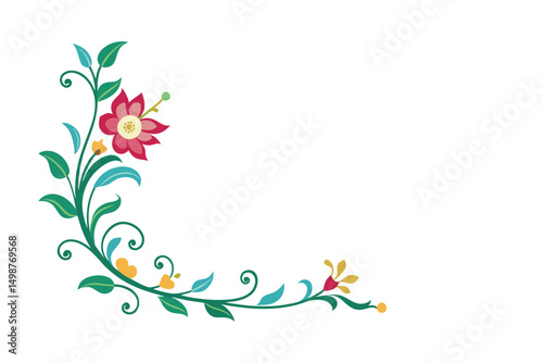 corner ornamental frame isolate white background
