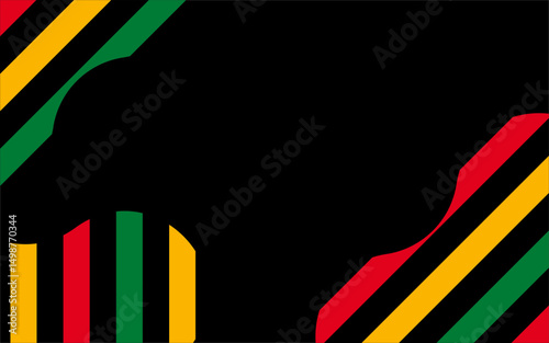 juneteenth african american template design, red, green yellow. Vector illustration