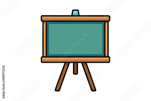 old school blackboard isolated on white background