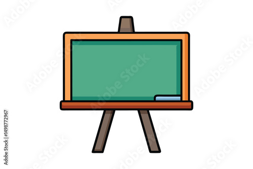 old school blackboard isolated on white background