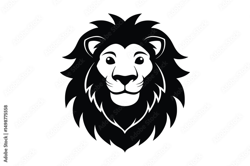 Fototapeta premium lion head icon vector illustration isolated on white background