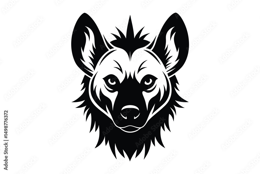 Obraz premium Hyena head icon isolated on white background