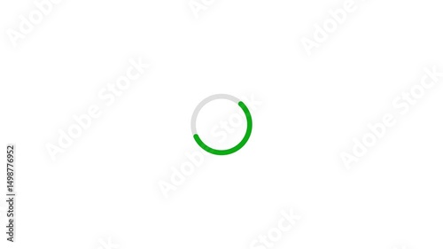 Circle Loading Icon Animation on Green energy saving light.