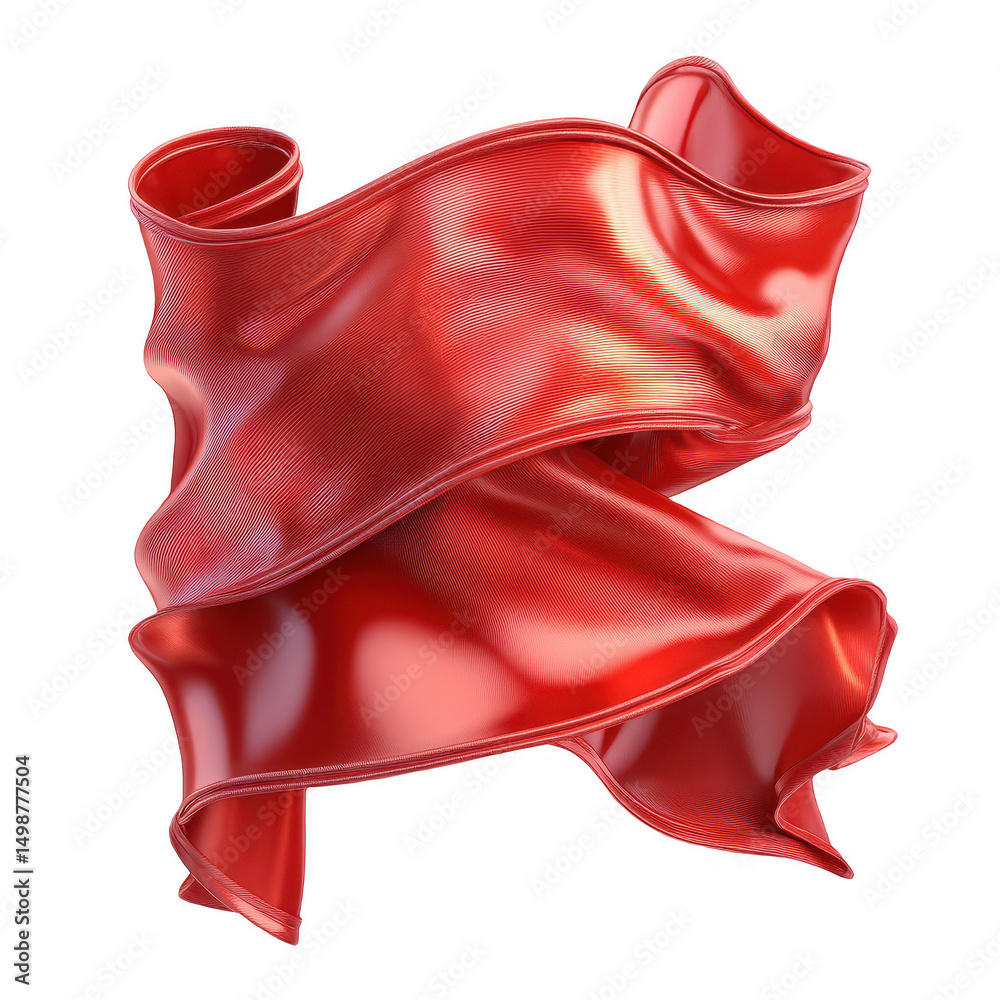 custom made wallpaper toronto digitalAbstract Red Fabric Swirl on Transparent Background