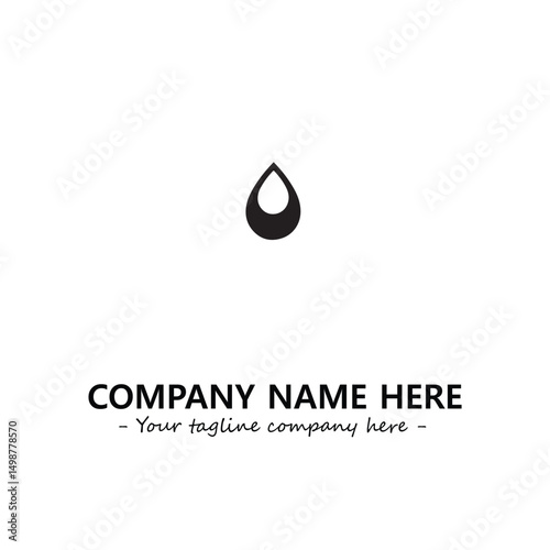 Water drop logo company design vector illustration