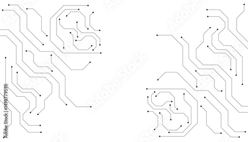Abstract futuristic circuit board Illustration, Circuit board with various technology elements. Circuit board pattern for technology background. 